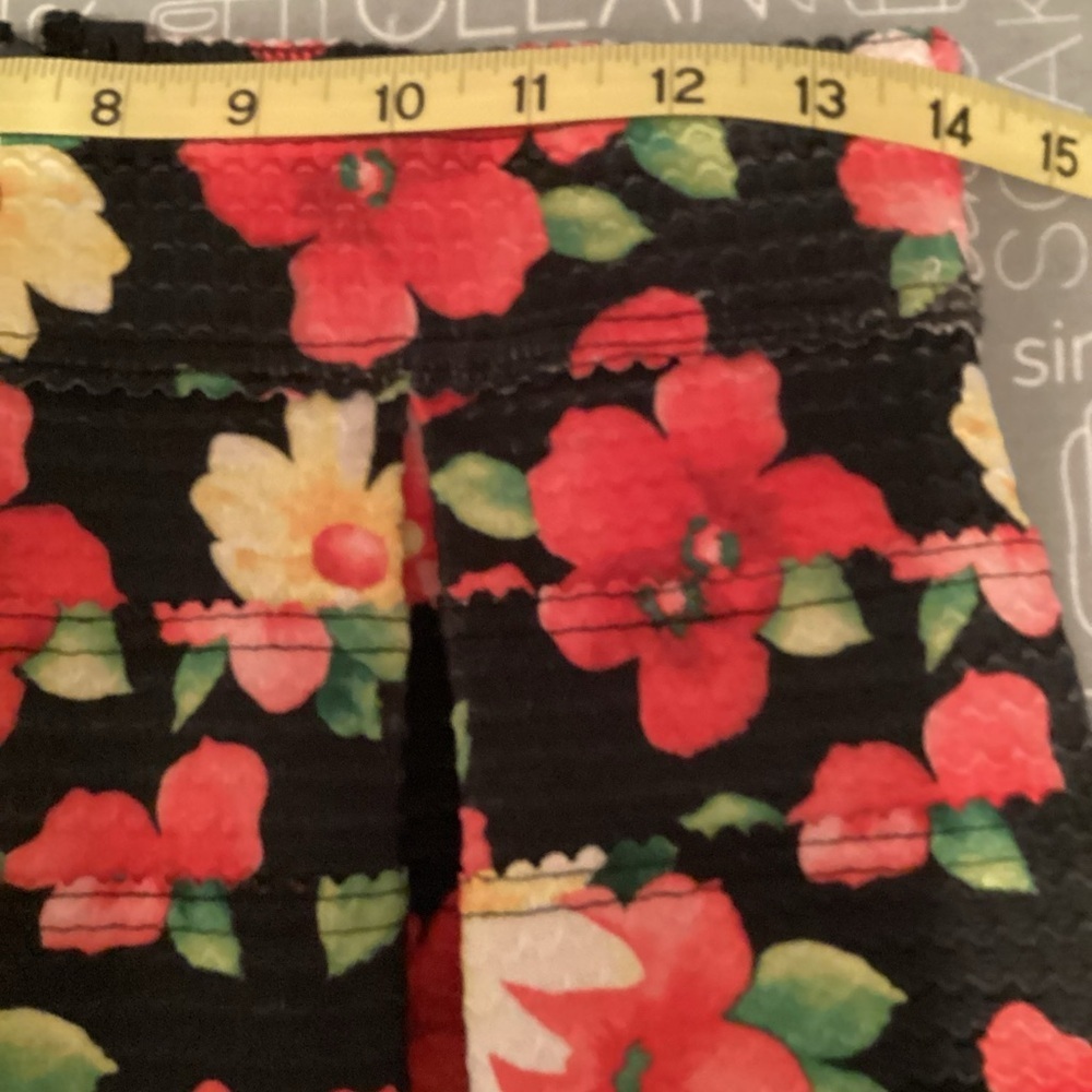 Gracia Floral Pleated Bandage Skirt Flared Maximalist Flowers Size L Large - Picture 6 of 6